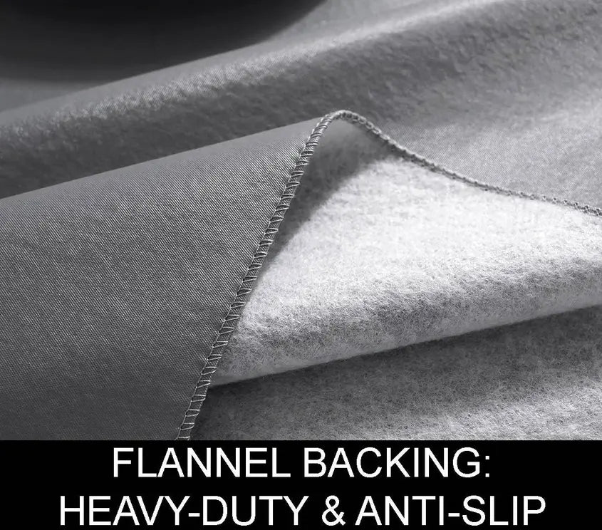 Grey PEVA Vinyl Tablecloth With Flannel Backing Table Cover Home Mart Goods