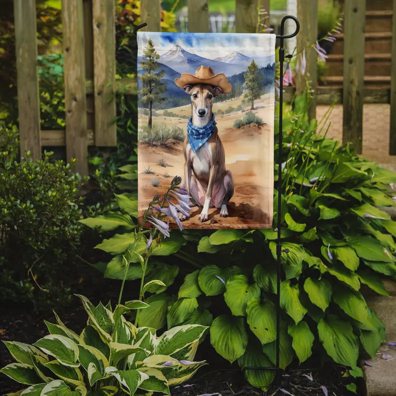 Greyhound Cowboy Welcome Garden Flag Caroline's Treasures