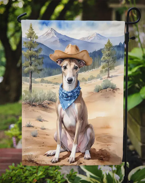 Greyhound Cowboy Welcome Garden Flag Caroline's Treasures