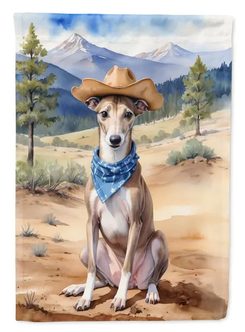 Greyhound Cowboy Welcome Garden Flag Caroline's Treasures