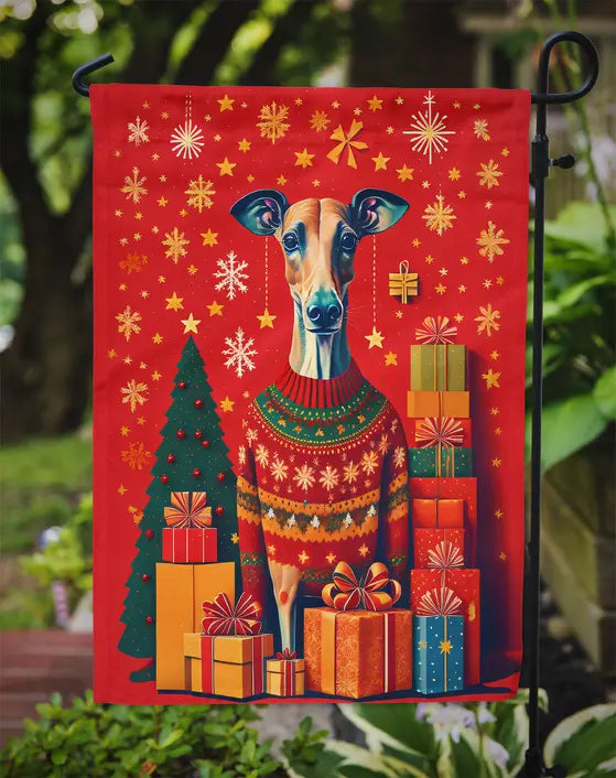 Greyhound Holiday Christmas Garden Flag Caroline's Treasures