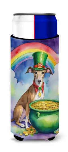 Greyhound St Patrick's Day Hugger for Ultra Slim Cans Caroline's Treasures