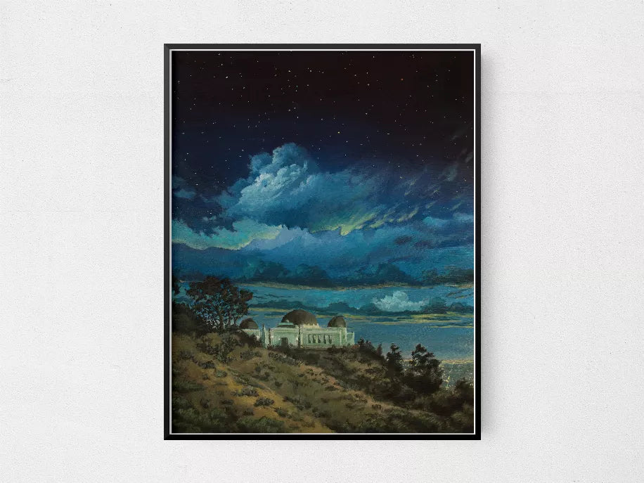 Griffith Observatory W/ Storm Clouds The Crafted Prints