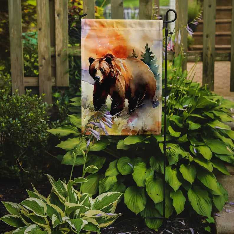 Grizzly Bear Garden Flag Caroline's Treasures