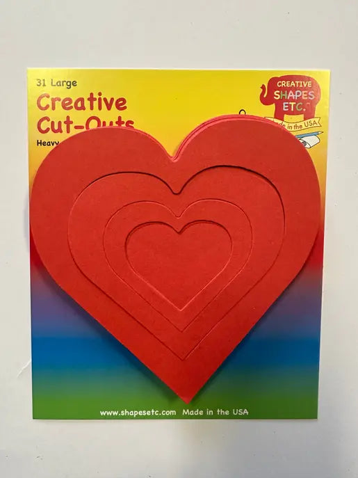 Growing Heart Large Single Color Cut-Out Creative Shapes