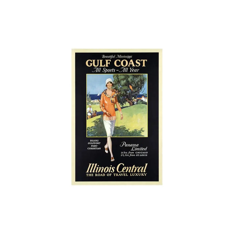 Gulf Coast Golf 1932 Vintage Travel Unframed Print Wall Art Homeroots Home Decor