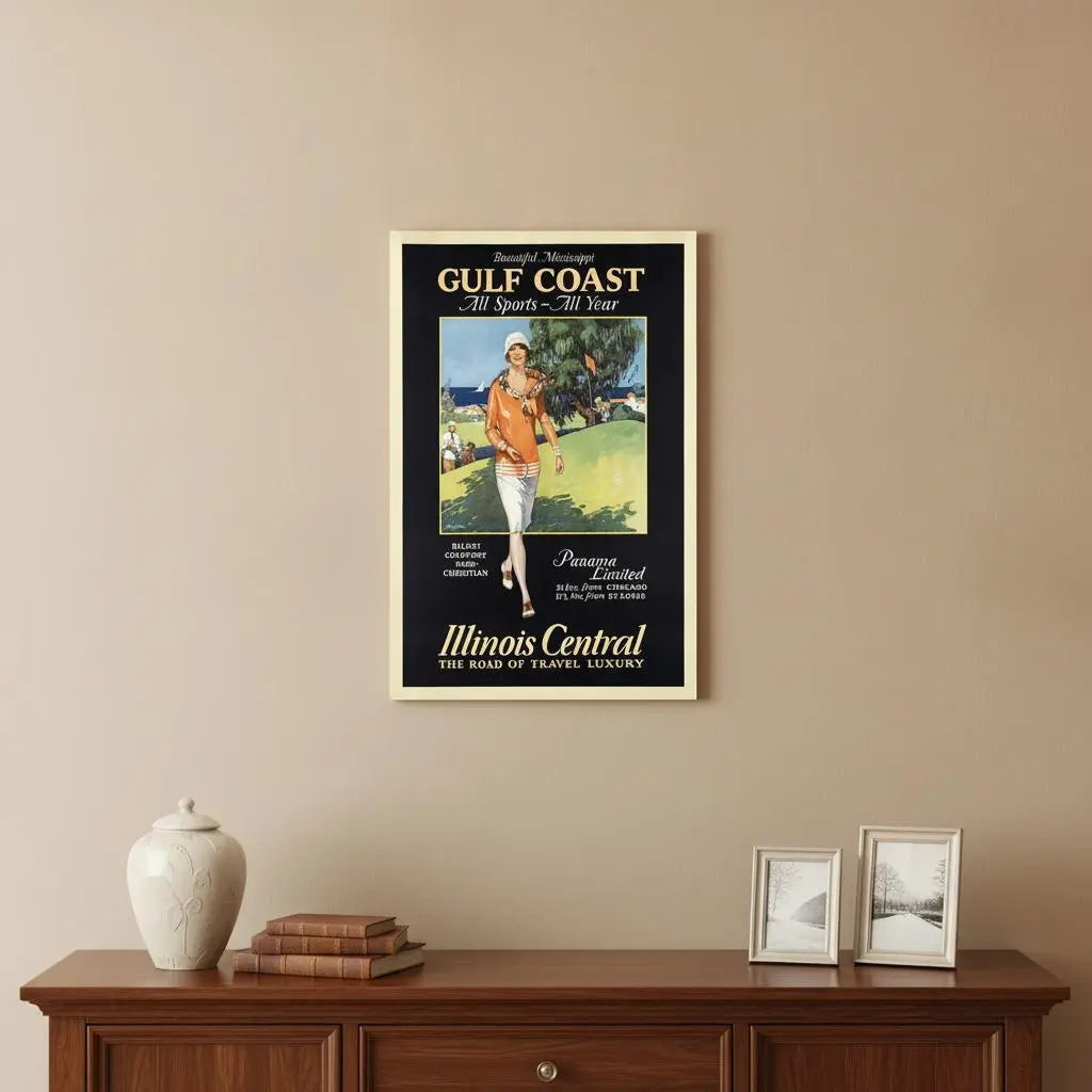 Gulf Coast Golf 1932 Vintage Travel Unframed Print Wall Art Homeroots Home Decor