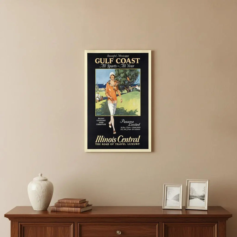 Gulf Coast Golf 1932 Vintage Travel Unframed Print Wall Art Homeroots Home Decor