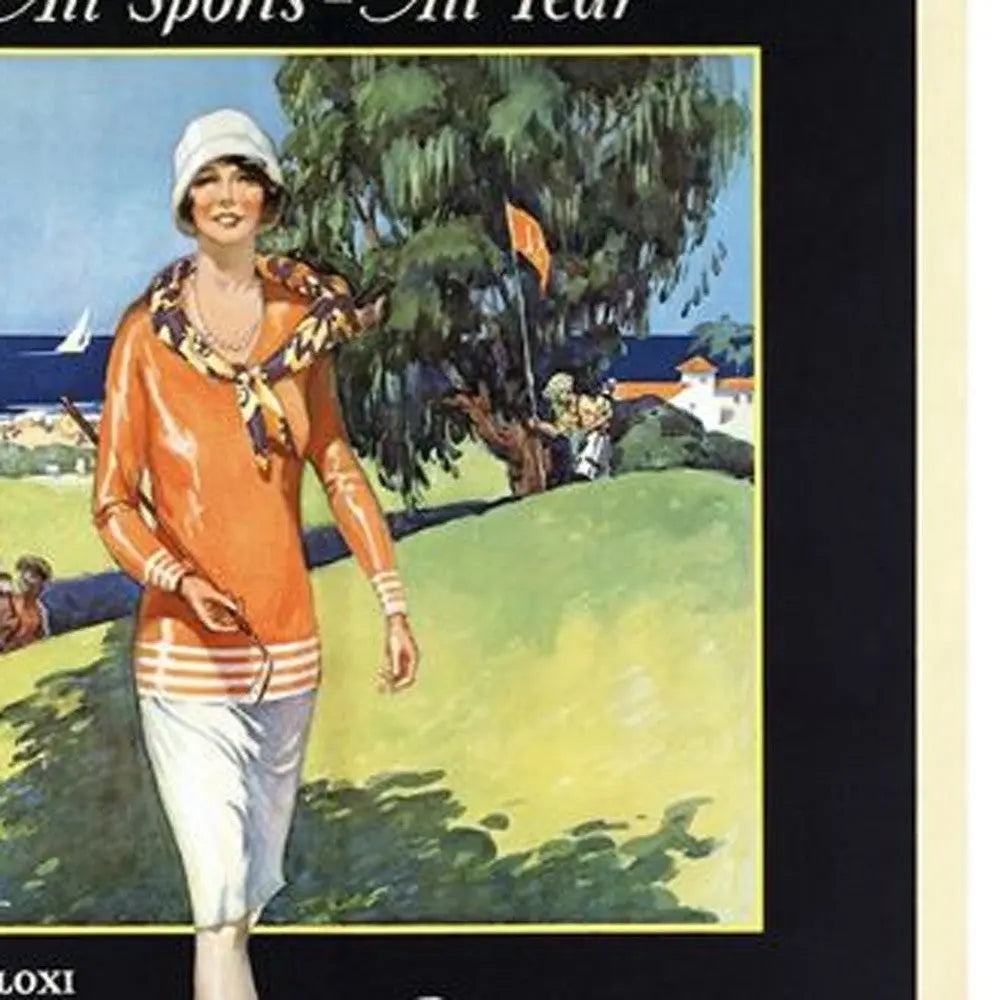 Gulf Coast Golf 1932 Vintage Travel Unframed Print Wall Art Homeroots Home Decor