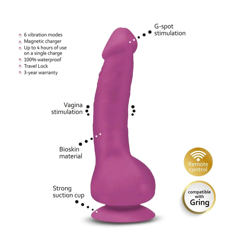 Gvibe Greal MINI with Suction Cup - Fuchsia GVibe