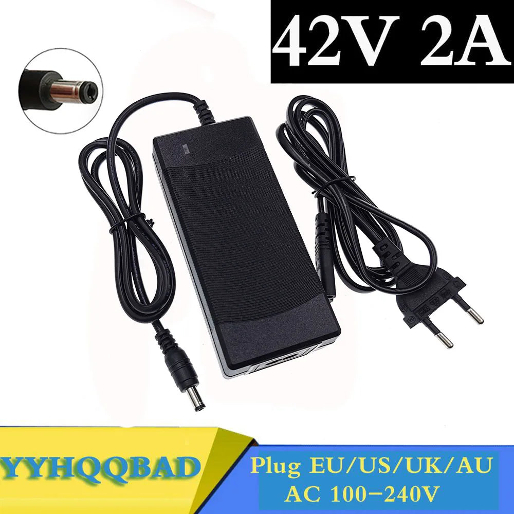 36V 2A battery charger Output 42V 2A Charger Input 100-240 VAC Lithium Li-ion Li-poly Charger For 10Series 36V Battery - GreatEagleInc