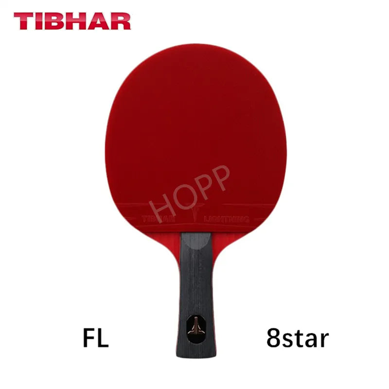 TIBHAR Table Tennis Racket 6/7/8/9 Star Sticky Rubber Pimples-in Professional Hight Quality Original TIBHAR Racket Ping Pong Bat FL 8 STAR