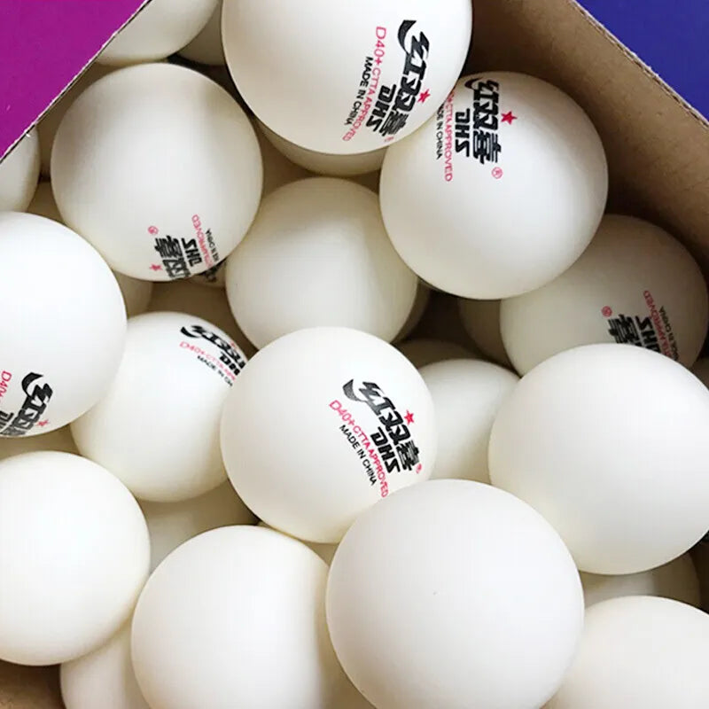 DHS Table Tennis Ball 120 Balls 1 Star D40+ Balls For Table Tennis Training ABS Seamed Poly Plastic Ping Pong Balls 120 ball without box