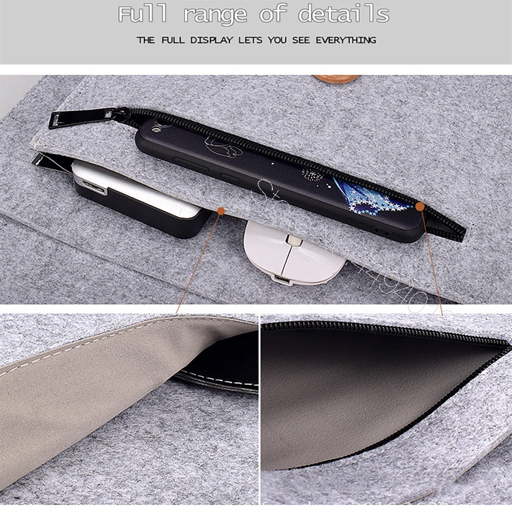 wool Felt Laptop bag Sleeve 11 12 13.3 14 15 16 Notebook Pouch Carrying Cover Macbook Air Pro M1 M2 Accessories Shockproof Women