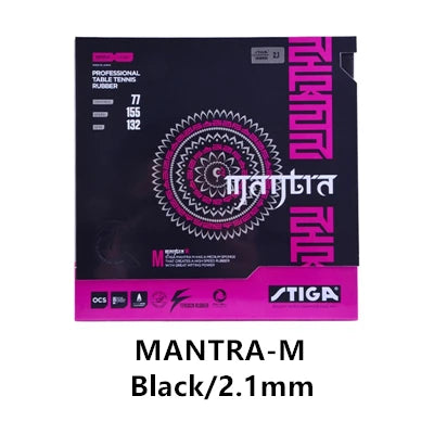 STIGA Table Tennis Rubber MANTRA M/ H Offensive Pimples in with Sponge Pips-in Ping Pong Tenis De Mesa - MANTRA-S Red