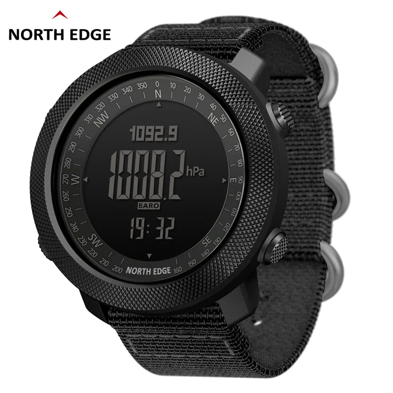 NORTH EDGE Men's sport Digital watch Hours Running Swimming Military Army watches Altimeter Barometer Compass waterproof 50m - GreatEagleInc