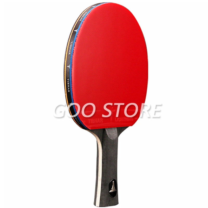 TIBHAR Table Tennis Racket 6/7/8/9 Stars All-round Pipmles in Ping Pong Rackets Blade with Sponge - 6 star FL with bag