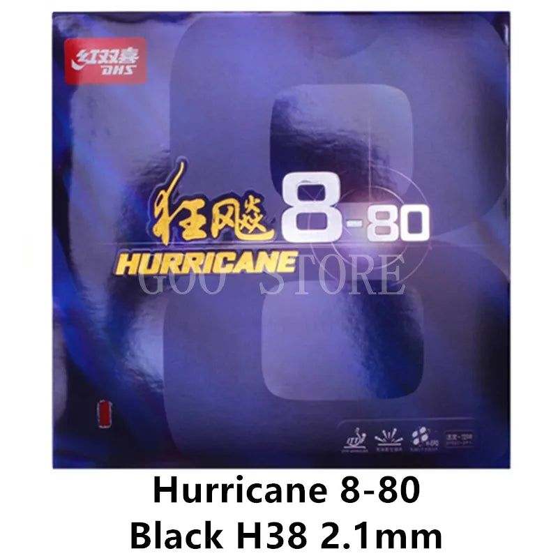 DHS Original Hurricane8-80 Hurricane 8-80 Pips-In H8-80 Table Tennis Rubber Ping Pong Tenis De Mesa Hurricane-8-80 H38 BLACK
