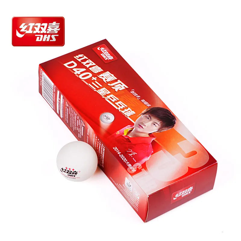 DHS 3 Star D40+ Table Tennis Ball 3-STAR New Material ABS Seamed Poly Plastic Original DHS Ball 3 Star Ping Pong Balls