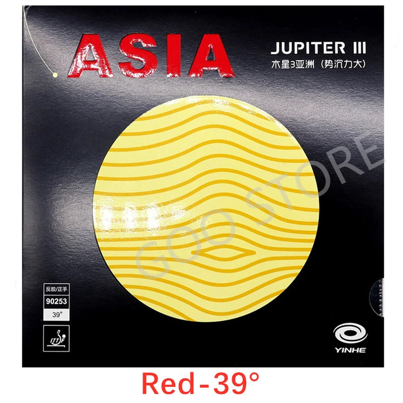 YINHE JUPITER 3 JUPITER III (Sticky, Attack & Loop, Forehand) Galaxy Table Tennis Rubber Ping Pong Sponge - Red H38