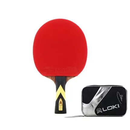 LOKI Gold Version 6 Star Table Tennis Racket Ebony Table Tennis Blade Fast Attack Ping Pong Racket Carbon Pingpong Paddle Golden Long handle