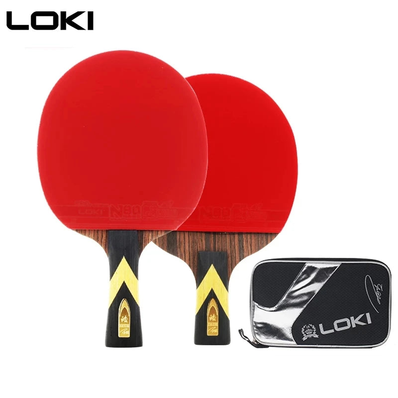 LOKI Gold Version 6 Star Table Tennis Racket Ebony Table Tennis Blade Fast Attack Ping Pong Racket Carbon Pingpong Paddle