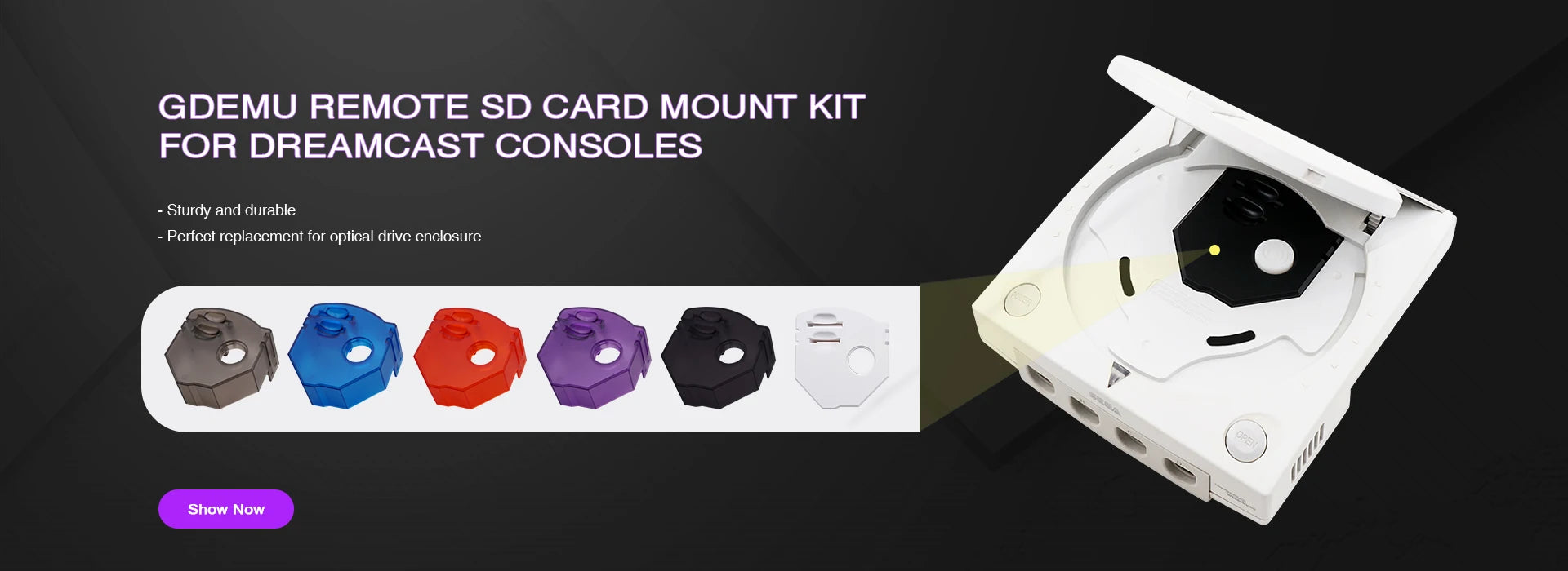 Retroscaler Transparent Colorful GDEMU Remote SD Card Mount Kit the Extension Adapter for SEGA Dreamcast - GreatEagleInc