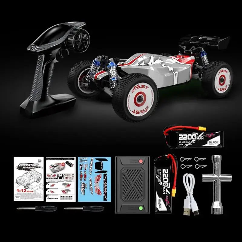 HOSHI N517C Frenzy 1/12 Scale Brushless Full Scale 4WD 70KM/H Rc Car High Speed Racing Truck Vehicle RTR 2XBATTERY Version GreatEagleInc