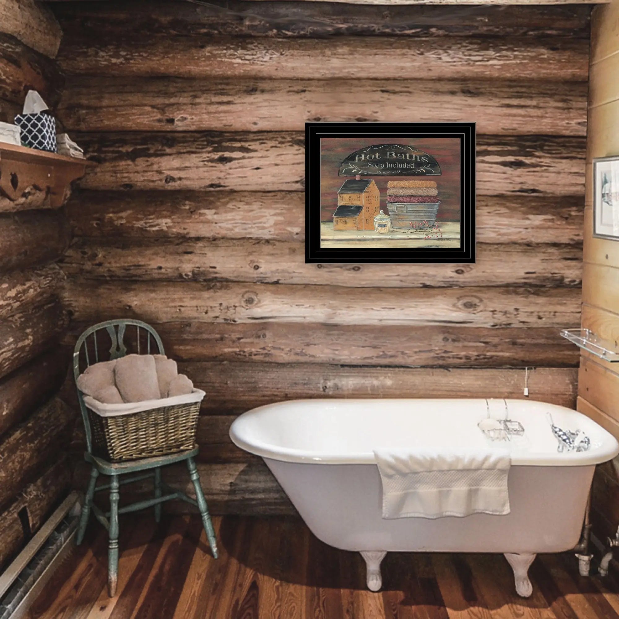 HOT BATH 6 Black Framed Print Bathroom Wall Art - GreatEagleInc