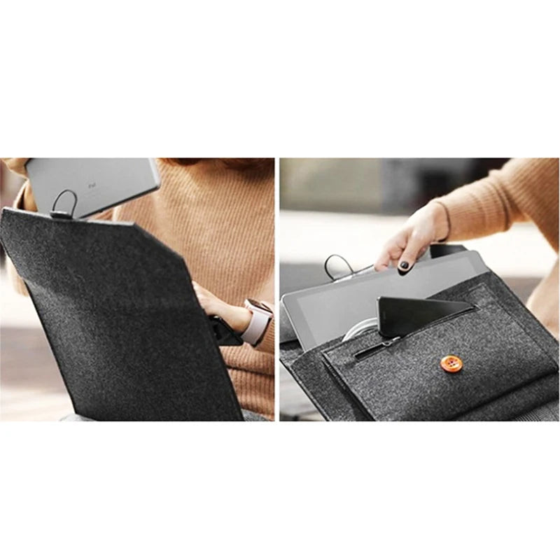 Soft Bussiness Wool Felt Sleeve Bag Case For Apple Macbook Air Pro Retina 13 14 15 15.6 Laptop For Mac book 11'' 12'' Tablet Bag