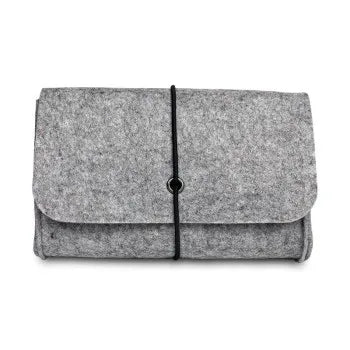 Fashion Wool Felt Laptop Storage bag For Macbook Mouse Charger USB Cable Power Bag Sleeve For Macbook Air 13 Pro 15 Retina 11 12