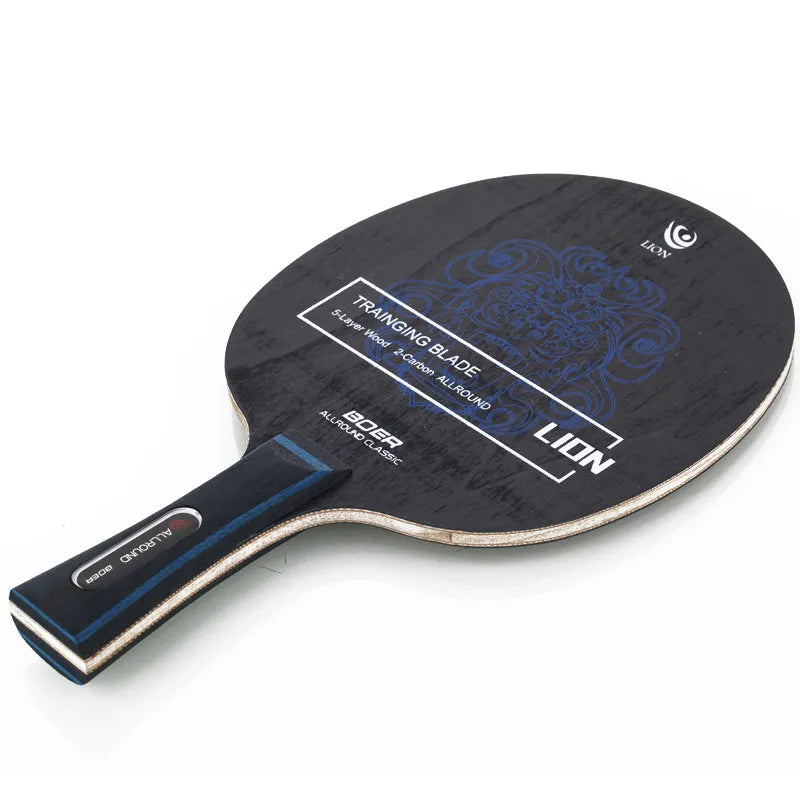 1x BOER Ping Pong Racket Long Short Grip Lightweight Carbon Fiber Aryl Group Fiber Table Tennis Blade 7 Ply Adult Club Training