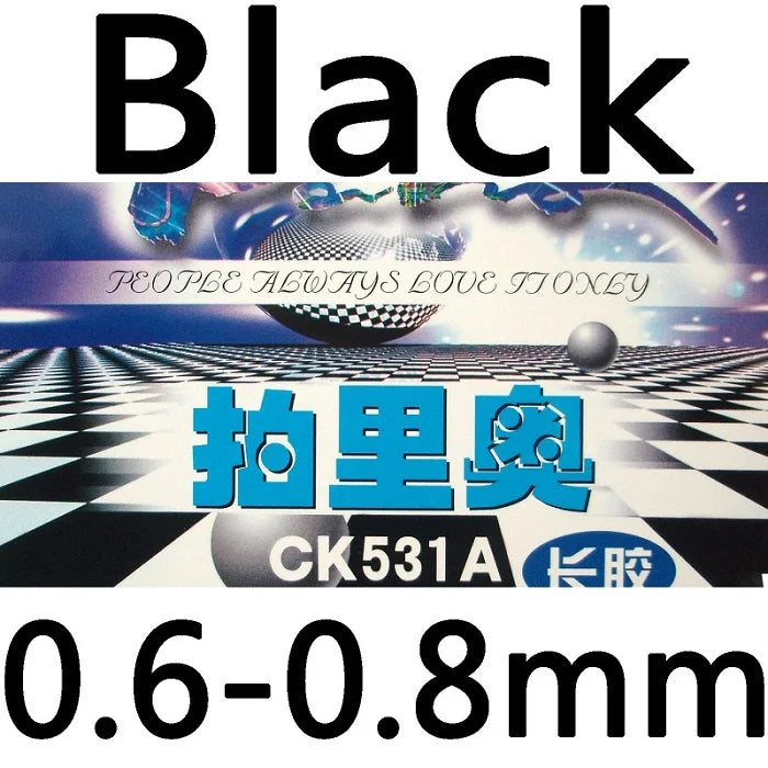 Original Palio CK531A long pips-out table tennis pingpong rubber with sponge Black 0.6-0.8mm