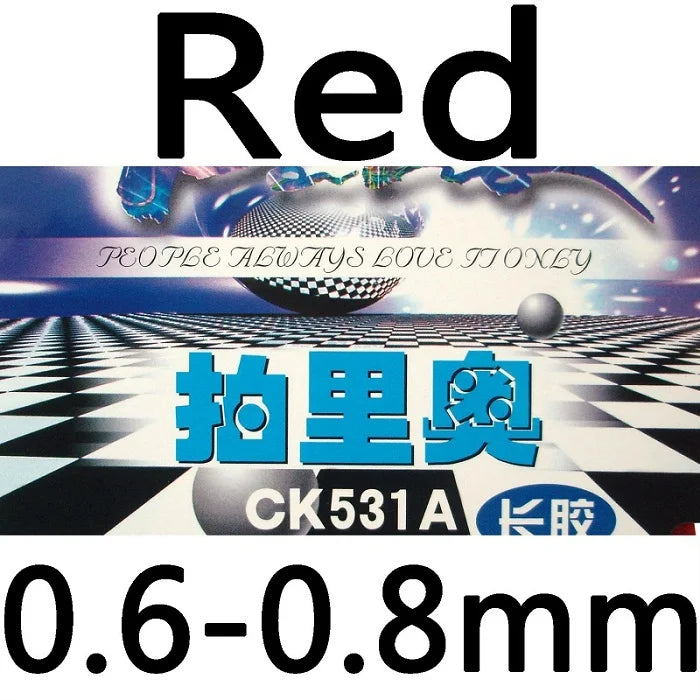 Original Palio CK531A long pips-out table tennis pingpong rubber with sponge Red 0.6-0.8mm