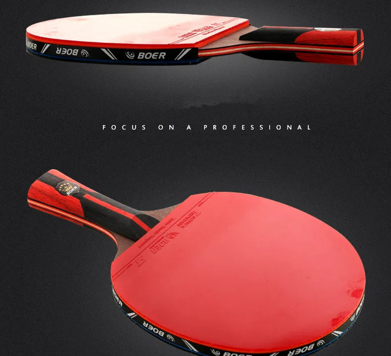 Top Carbon Quality Black Blade S6 Table Tennis Bat Professional With Rubber Ping Pong Racket Paddle Table Tennis Racket