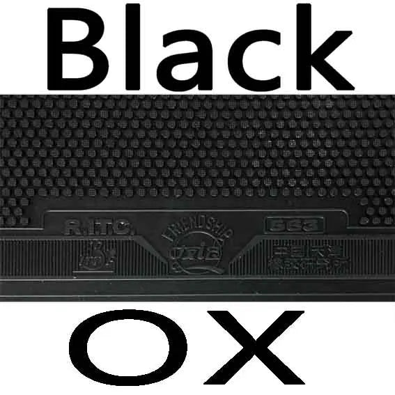 RITC 729 Friendship 563 Medium Pips-Out Table Tennis (PingPong) Rubber Without Sponge (Topsheet, OX) Black