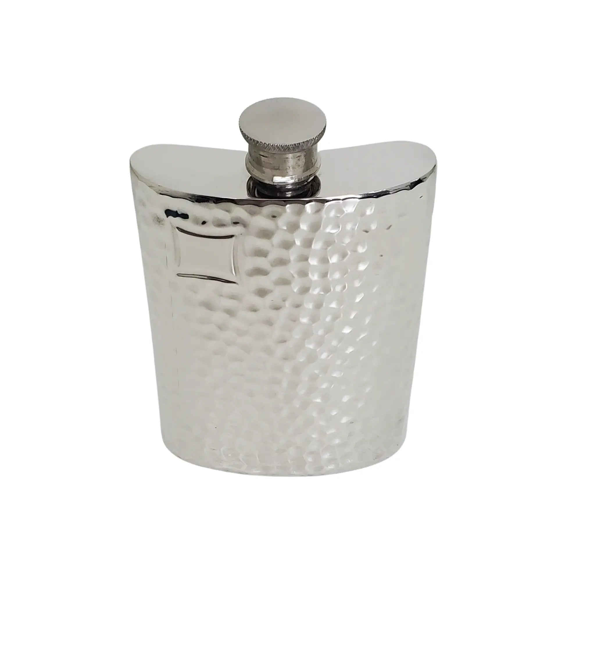 Hammered Flask English Pewter 6oz Corbell Silver