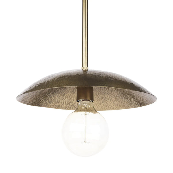 Hammered Gold Metal Hanging Pendant Light Homeroots Lighting