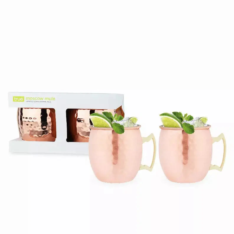 Hammered Moscow Mule Copper Mugs By True True Brands