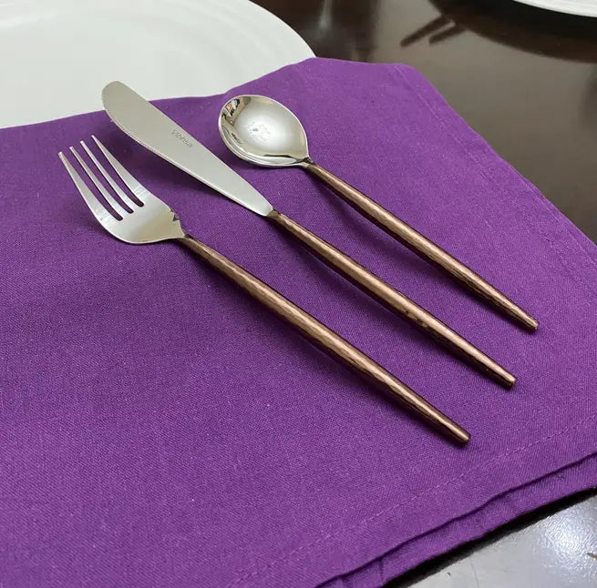 Hammered Stainless Steel Flatware 36-Piece Set (Dinner knives, Dinner Forks, Soup Spoons) Classy R Us LLC