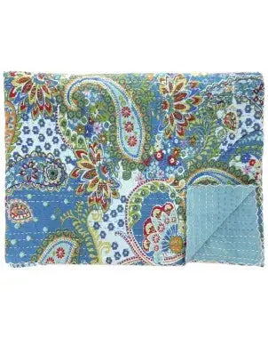 Hand Stitched Kantha Quilt / Coverlet Vintage Addiction