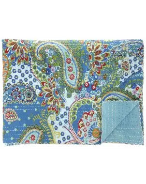 Hand Stitched Kantha Quilt / Coverlet Vintage Addiction