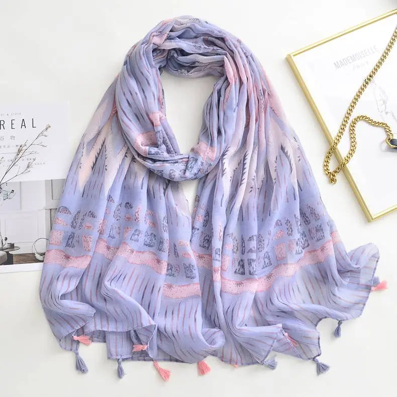 Handmade Beautiful Soft Voile Fall Scarf Pawsome Pet