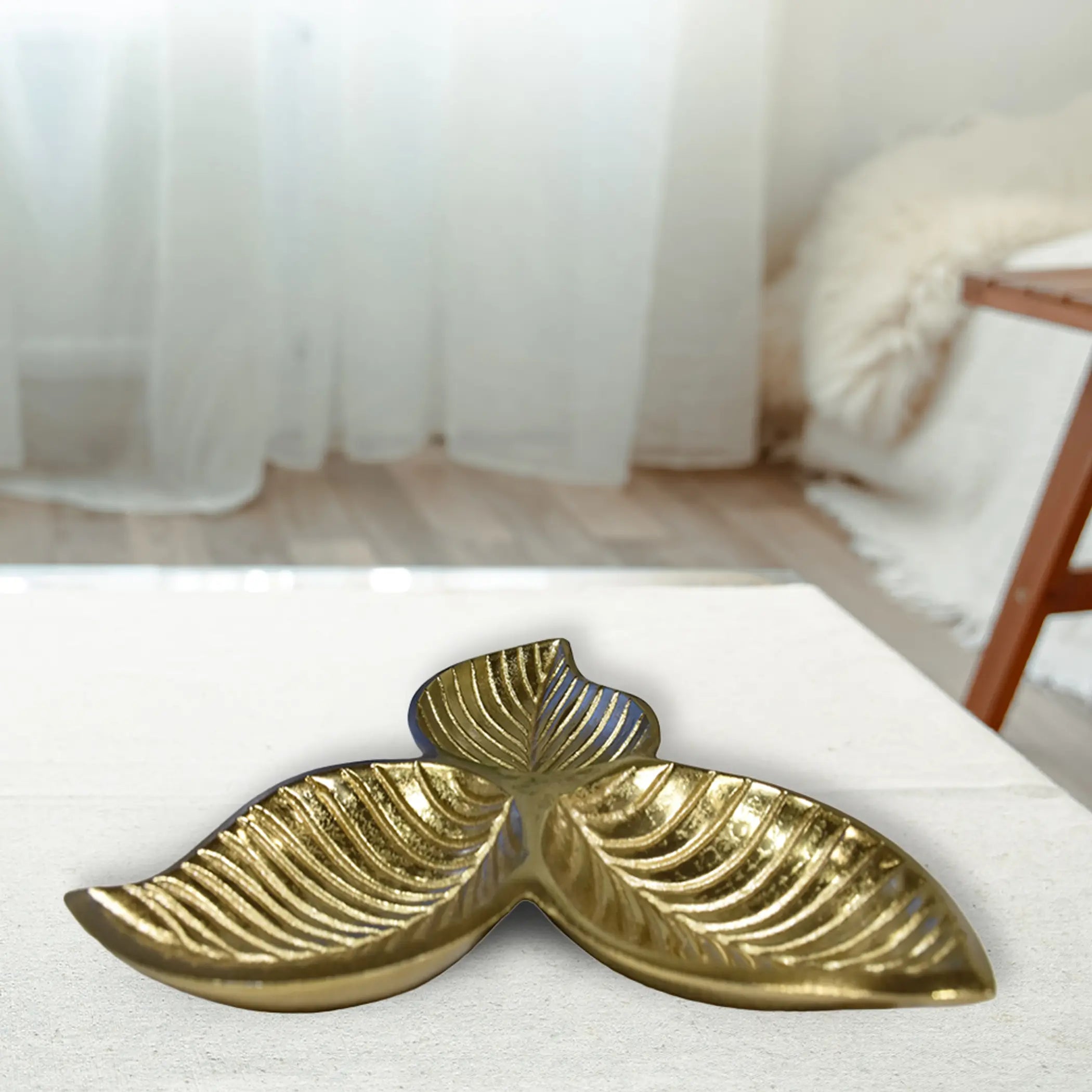 Handmade Decorative Gold Color Coated Aluminium Tray Get My Rugs LLC