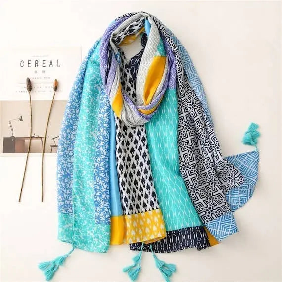 Handmade Soft Voile Tassel Scarves, Unique Pawsome Pet
