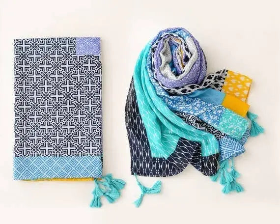 Handmade Soft Voile Tassel Scarves, Unique Pawsome Pet