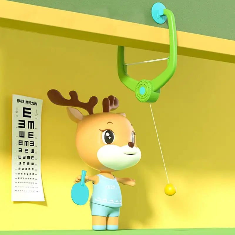 Hanging Table Tennis Trainer Table Tennis Self Training Set 2 Racket &amp; 3 Practice Ball Hanging Pingpong Self-training Set Parent