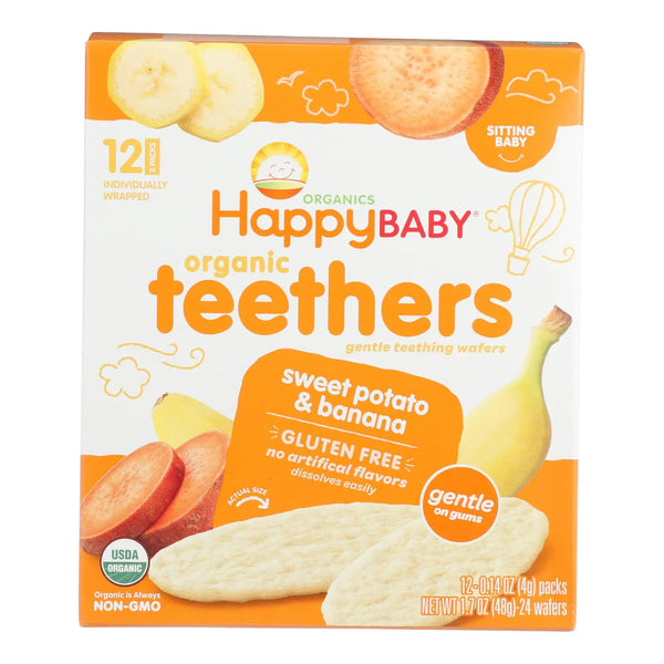 Happy Baby Teethers - Organic - Gentle - Banana And Sweet Potato - 1.7 Oz - Case Of 6 - GreatEagleInc