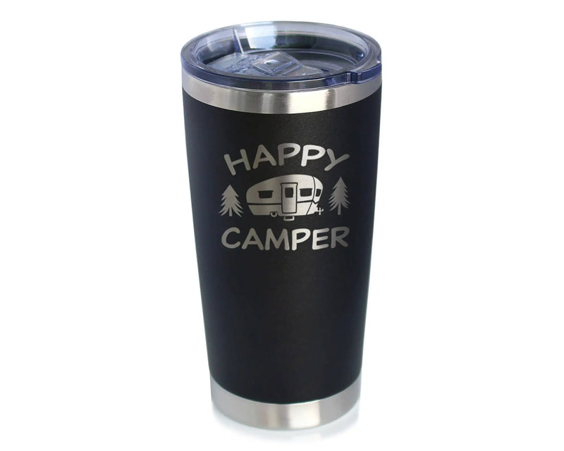 Happy Camper Insulated Travel Tumbler - Camping Gifts Bevvee