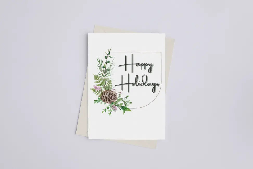 Happy Holidays - Greeting Card Black Cat Bazaar